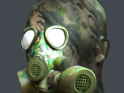 Helmet 3d model military combat Military Low-poly Low-poly 3D model 8