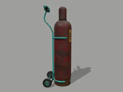 Propane Tank Low-poly 3D model 12