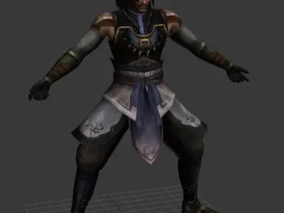 men  Man Warrior Anime Comic  Animation Comic 3D model