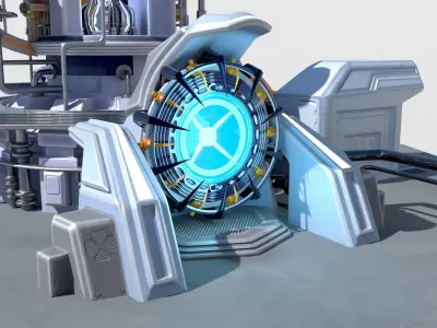 Scifi military base 3D model