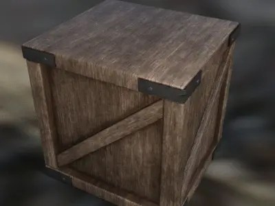 Crates slow prim Low-poly 3D model