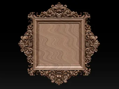 Classic Carved Mirror Frame 3D print model