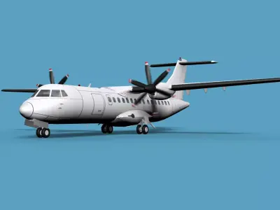 ATR  ATR-42-500 Unmarked 1 3D model