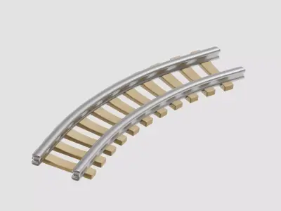 Train Track Low-poly 3D model purchase