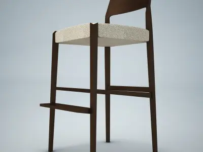 Forms Bar Stool HD 3D model