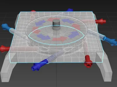 Octo Vortex Tesla Turbine - Concept 01 3D model