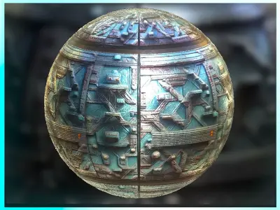 PBR Sci-Fi Seamless Realistic Material SBSAR 4k Texture 02 Texture