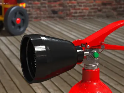 Carbon Dioxide 2Kg Fire Extinguisher 3D model