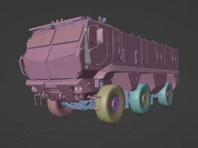Kamaz Typhoon PBR GR Bonus Destroyed Version Included  Low-poly 3D model