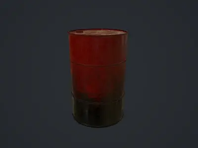 Metal Barrel Low-poly 3D model order