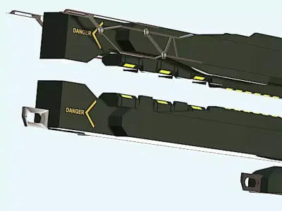 Sledge II Mass Driver Cannon- High Poly 3D model