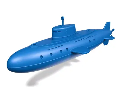 Toy submarine 3D print model