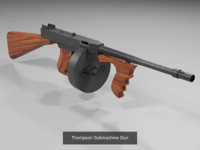Thompson submachine guns 3D Model Pack