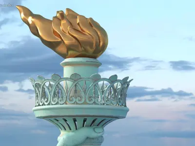  Hand Holding the Torch of Liberty 