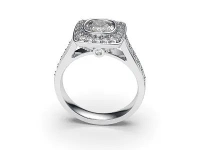 solitaire with ring sizes  9 part S71 3D print model
