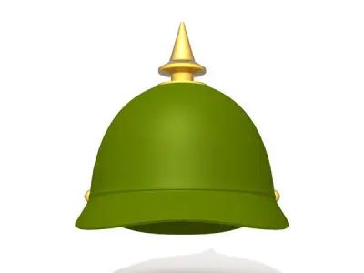 German spiked prussian helmet 3D model