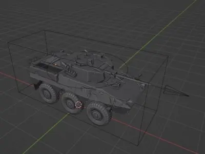 Japan Tank Type 87 RCV 3D Model Free low-poly 3D model