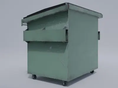 Industrial Dumpster PBR Low-poly 3D model