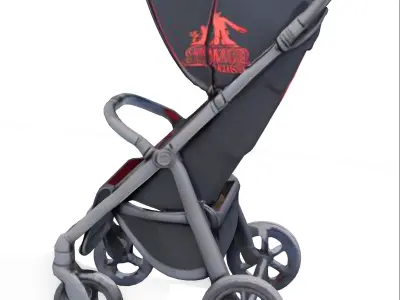 baby stroller Stranger Things 3D model