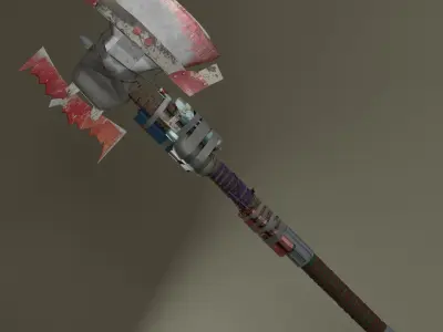 Post-Apocaliptic Axe Low-poly 3D model