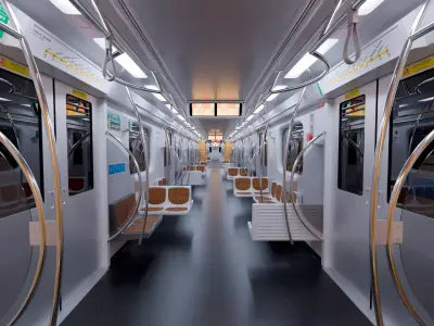 Brasil Sao Paulo Subway Line 4 Yellow 3D model