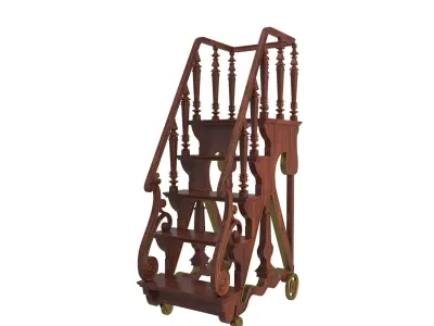 Rolling Library stairs  3D model