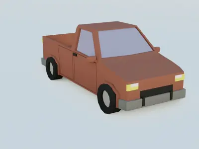 car 6 jeep low poly Free 3D model