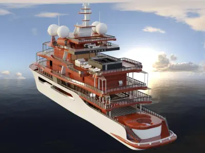 Explorer Class Mega Yacht 3D model