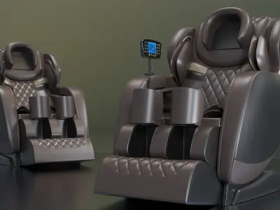 Home Spa Massage Recliner Brown 3D model