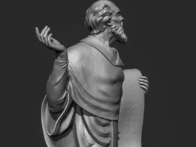 Ancient Sage statue 3d-print model 3D print model