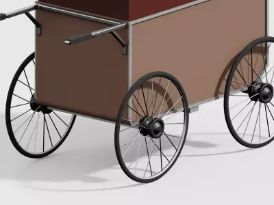 Sales Shopping Cart Low-poly 3D model