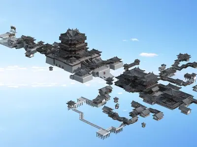 Ancient Chinese Architecture 3D model by lvcan from CGTrader