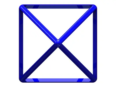 Wireframe Shape Octahedron 3D print model