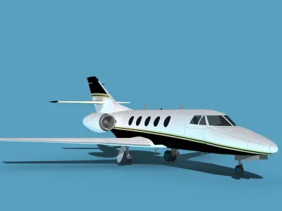 Dassault Falcon 20 V07 3D model