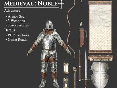 Medieval Collection Noble Adventure 3D Model Pack