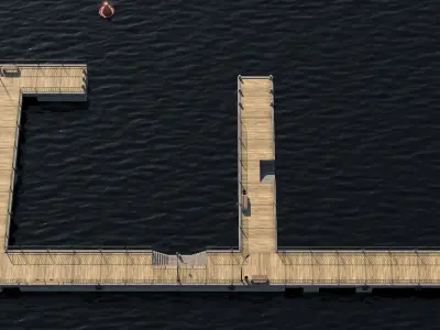 Modular pier 3D model