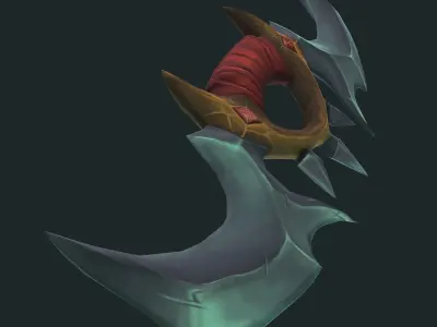 Hand-painted dagger Low-poly 3D model