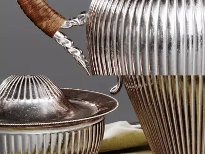 Antique Coffee Set 3D model