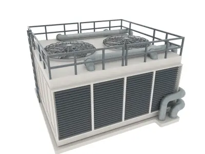 Rooftop Air Conditioner Low-poly 3D model purchase