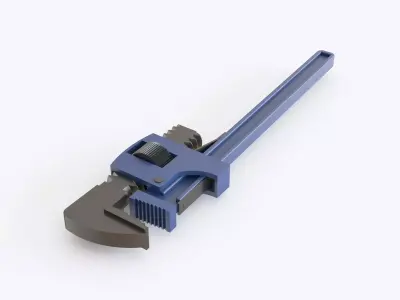 Pipe wrench 02 3D model