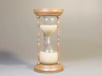 Hourglass with sand in it 3D model