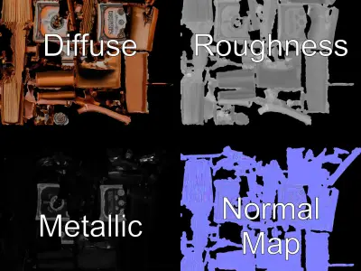 Antique Spellbook Model Pack Low-poly 3D model