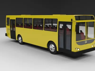 City Bus  Low-poly 3D model purchase