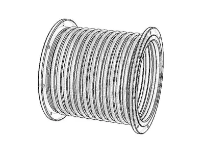 Steel Pipe Expansion Joint 3D model