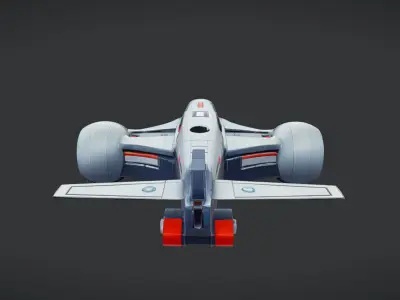 futuristic aircraft 3D model