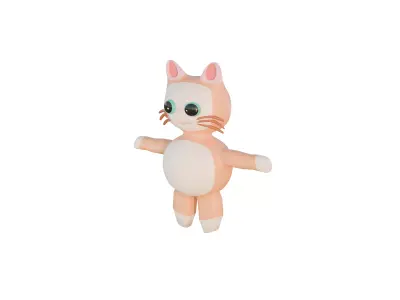 3D model of a cartoon cat Free 3D model