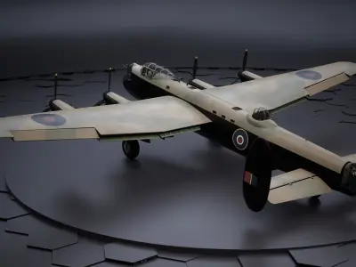 Avro Lancaster 3D model 2