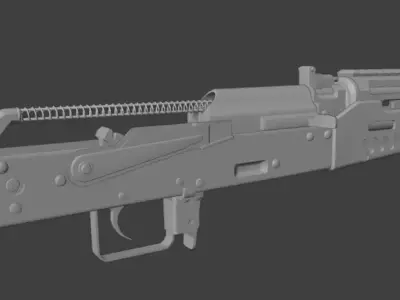 X Gun Tactical Handguard Low-poly 3D model