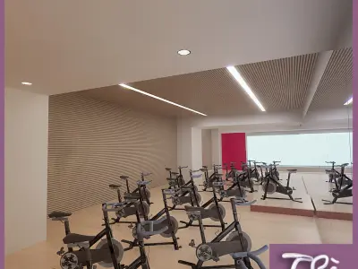 AEROBIC SPINNING GYM ROOM 3D model