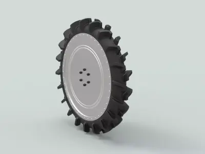 Wheel from swamp buggy 3D model
